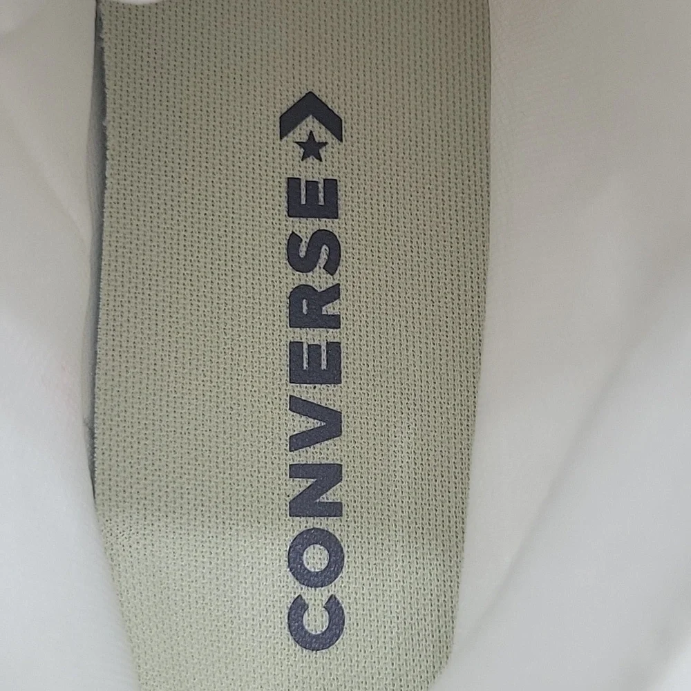 Converse White Sneakers with Blue Star Logo